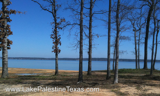 Lakefront property on the shores of Lake Palestine in East Texas