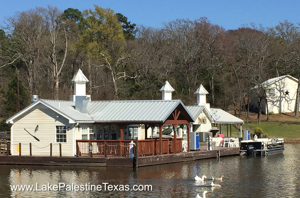 The Villages boat dock at Lake Palestine in East Texas